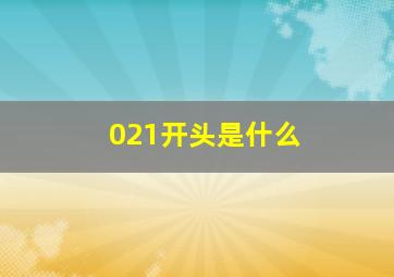 021开头是什么