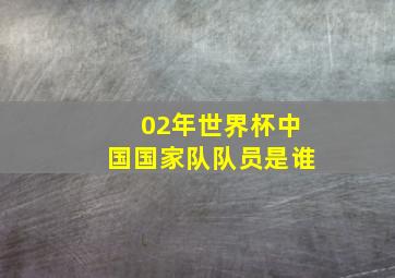 02年世界杯中国国家队队员是谁