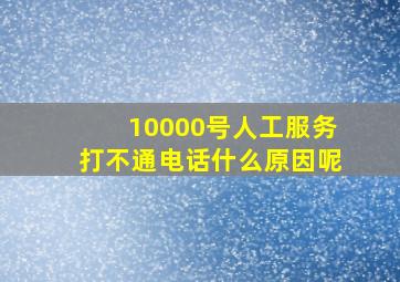 10000号人工服务打不通电话什么原因呢