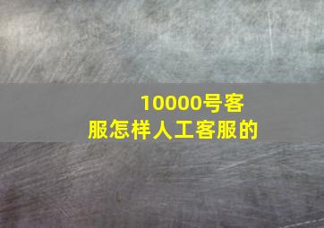 10000号客服怎样人工客服的