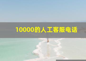 10000的人工客服电话