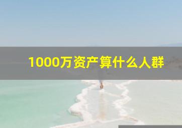 1000万资产算什么人群