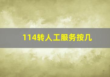 114转人工服务按几