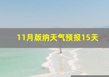 11月版纳天气预报15天