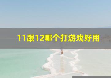 11跟12哪个打游戏好用