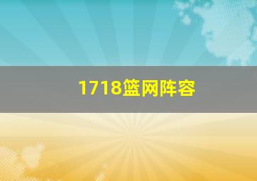 1718篮网阵容