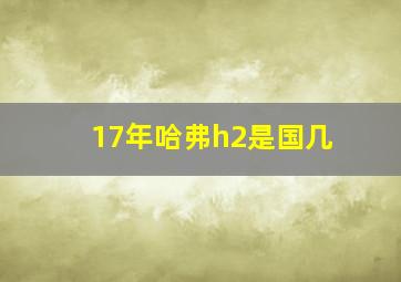 17年哈弗h2是国几