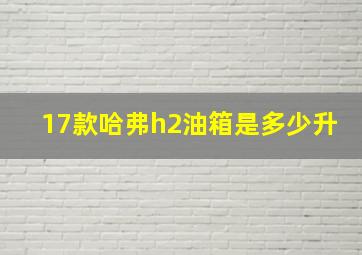 17款哈弗h2油箱是多少升