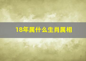 18年属什么生肖属相