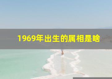 1969年出生的属相是啥