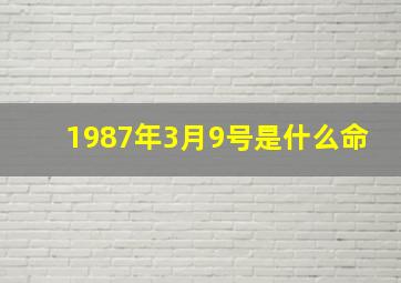 1987年3月9号是什么命