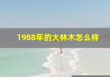 1988年的大林木怎么样