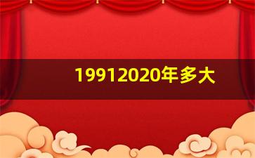 19912020年多大