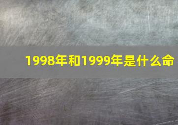 1998年和1999年是什么命