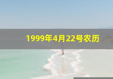 1999年4月22号农历