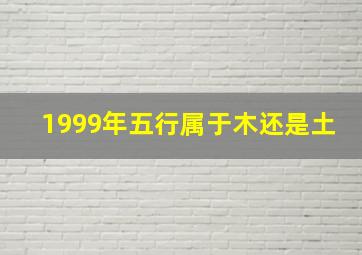 1999年五行属于木还是土