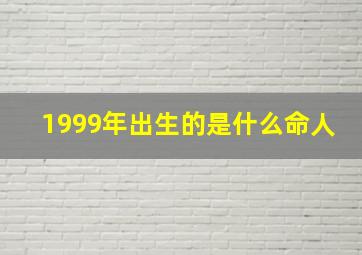 1999年出生的是什么命人