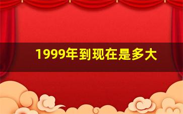 1999年到现在是多大