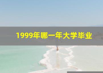 1999年哪一年大学毕业