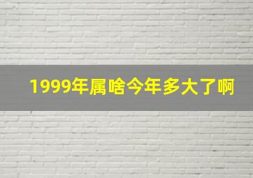 1999年属啥今年多大了啊