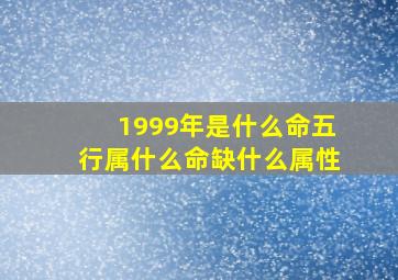 1999年是什么命五行属什么命缺什么属性