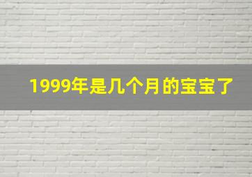 1999年是几个月的宝宝了