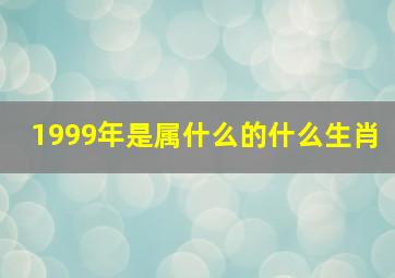 1999年是属什么的什么生肖