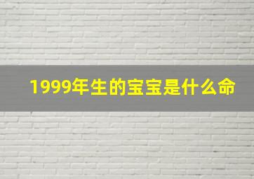 1999年生的宝宝是什么命