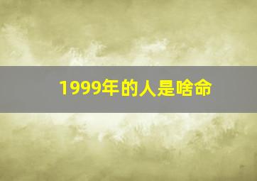 1999年的人是啥命