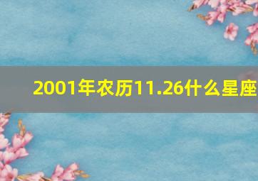 2001年农历11.26什么星座