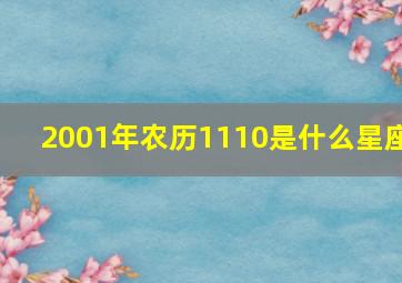 2001年农历1110是什么星座