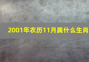 2001年农历11月属什么生肖