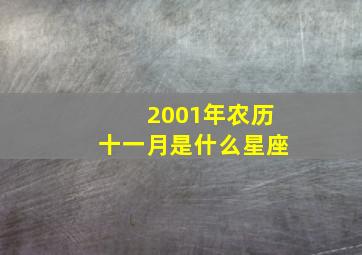 2001年农历十一月是什么星座