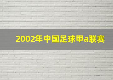 2002年中国足球甲a联赛