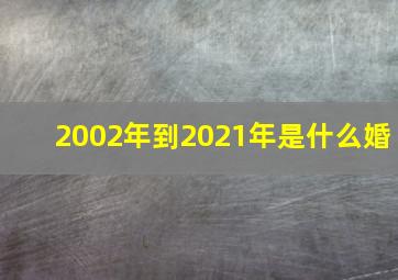 2002年到2021年是什么婚