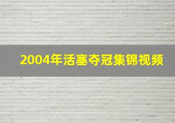 2004年活塞夺冠集锦视频