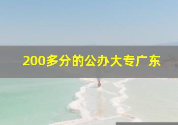 200多分的公办大专广东