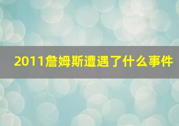 2011詹姆斯遭遇了什么事件