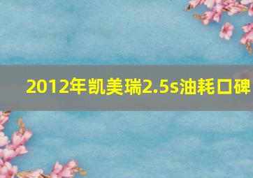 2012年凯美瑞2.5s油耗口碑