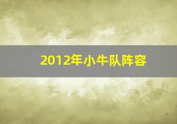 2012年小牛队阵容