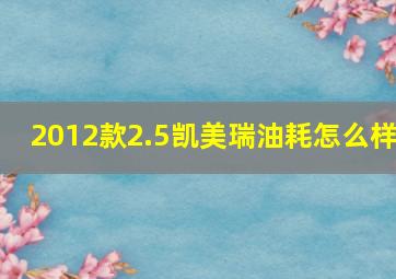 2012款2.5凯美瑞油耗怎么样