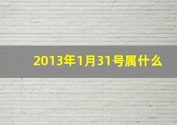 2013年1月31号属什么