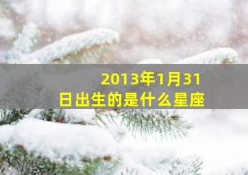 2013年1月31日出生的是什么星座