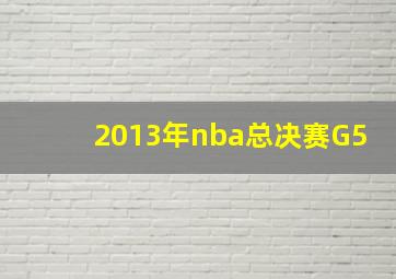 2013年nba总决赛G5