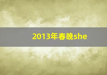 2013年春晚she