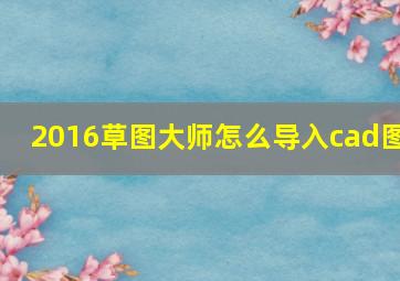 2016草图大师怎么导入cad图