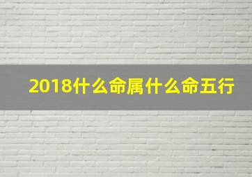 2018什么命属什么命五行