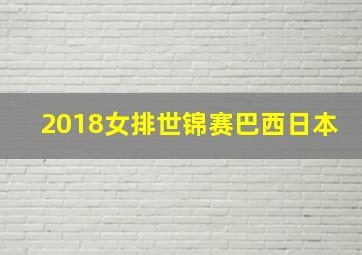 2018女排世锦赛巴西日本