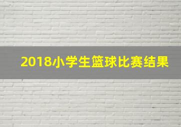 2018小学生篮球比赛结果