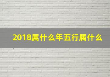 2018属什么年五行属什么